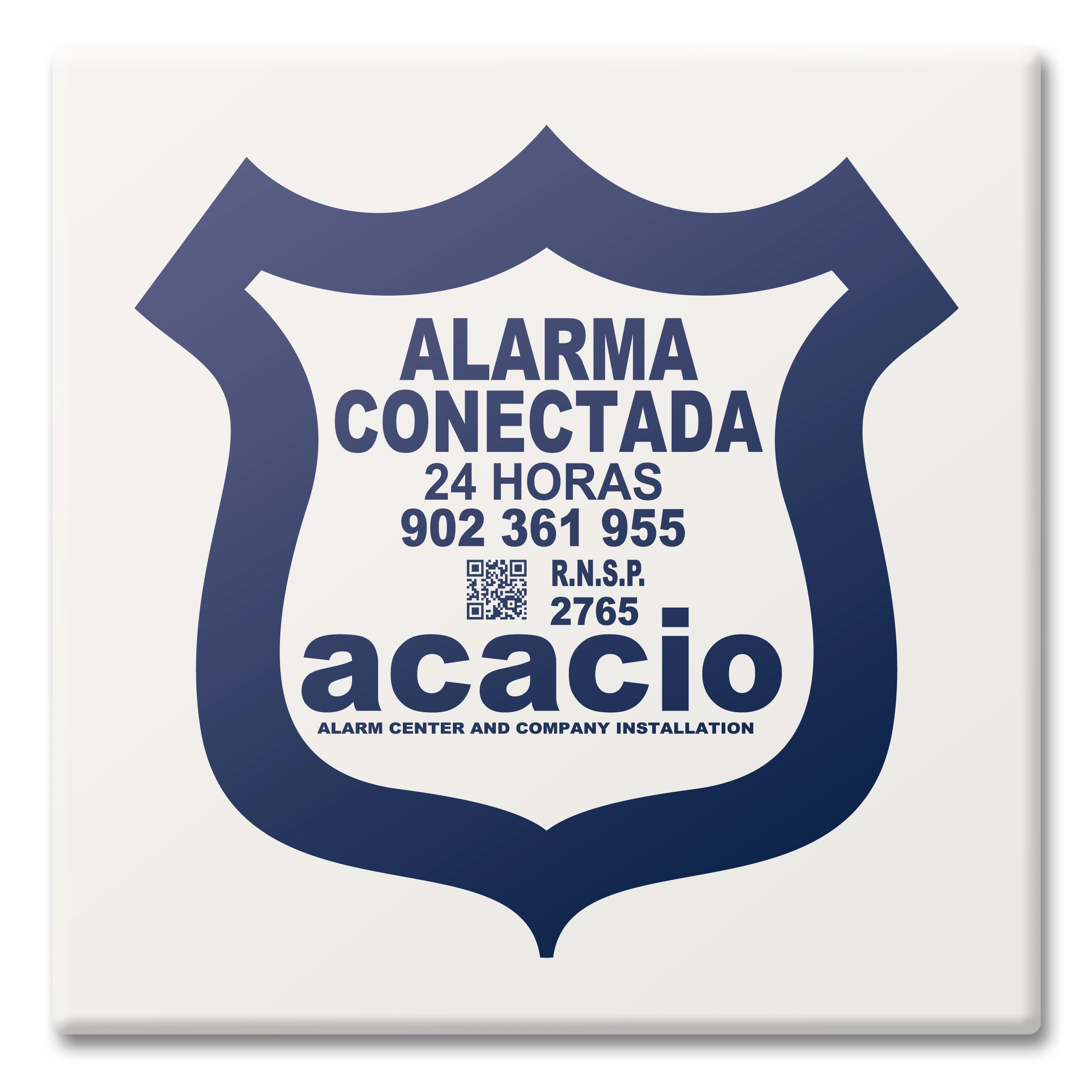 Placa de alarma 2025 (efecto realista)